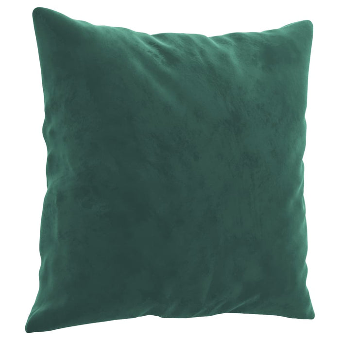 Set canapea cu perne, 3 piese, verde închis, catifea WALTI