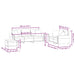 Set de canapele cu perne, 3 piese, negru, catifea - WALTI WALTI
