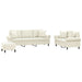 Set de canapele cu perne, 3 piese, crem, catifea - WALTI WALTI