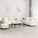 Set de canapele cu perne, 3 piese, crem, catifea - WALTI WALTI