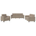 Set de canapele cu perne, 3 piese, gri taupe, microfibră - WALTI WALTI