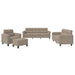 Set de canapele cu perne, 4 piese, gri taupe, microfibră - WALTI WALTI