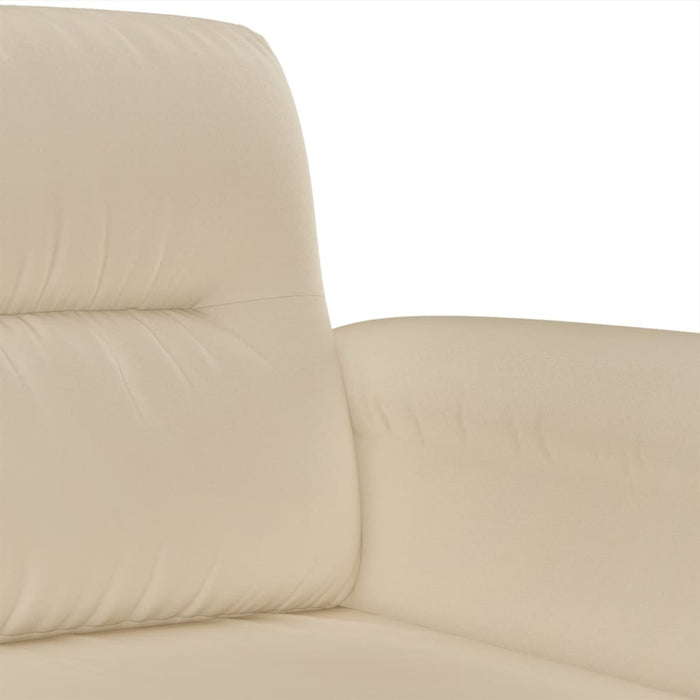 Set de canapele cu perne, 4 piese, crem, microfibră - WALTI WALTI