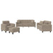 Set de canapele cu perne, 4 piese, gri taupe, microfibră - WALTI WALTI