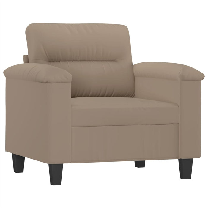 Set de canapele cu perne, 4 piese, gri taupe, microfibră - WALTI WALTI