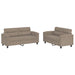 Set de canapele cu perne, 2 piese, gri taupe, microfibră - WALTI WALTI