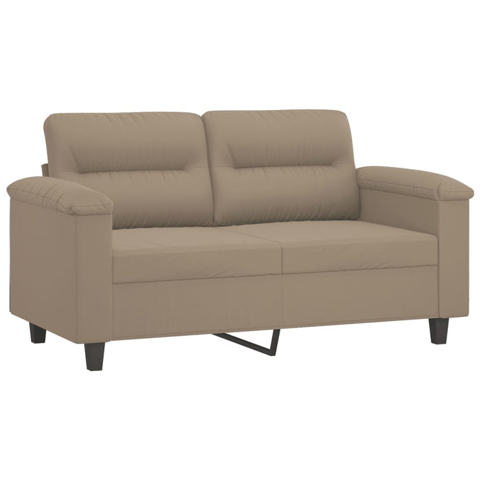 Set de canapele cu perne, 3 piese, gri taupe, microfibră - WALTI WALTI