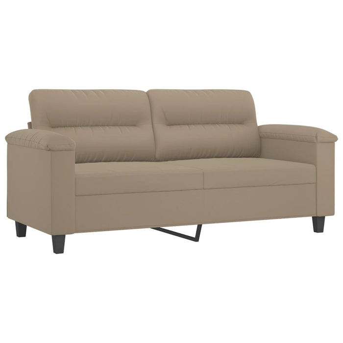 Set de canapele cu perne, 3 piese, gri taupe, microfibră - WALTI WALTI