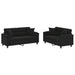 Set de canapele cu perne, 2 piese, negru, microfibră - WALTI WALTI