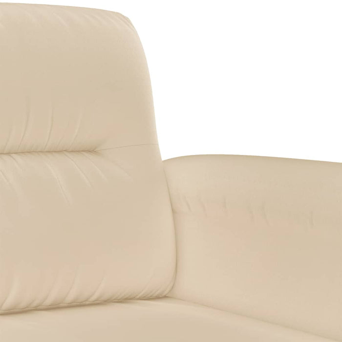 Set de canapele cu perne, 2 piese, crem, microfibră WALTI