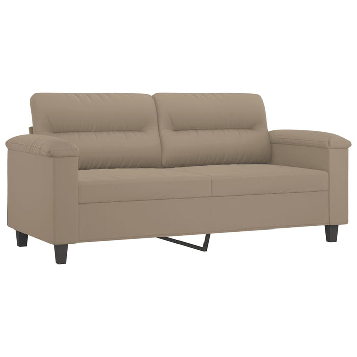 Set de canapele cu perne, 3 piese, gri taupe, microfibră - WALTI WALTI