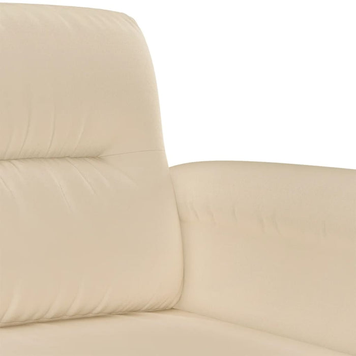 Set de canapele cu perne, 3 piese, crem, microfibră WALTI