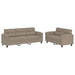 Set de canapele cu perne, 2 piese, gri taupe, microfibră - WALTI WALTI