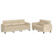 Set de canapele cu perne, 2 piese, crem, microfibră - WALTI WALTI