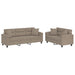 Set de canapele cu perne, 2 piese, gri taupe, microfibră - WALTI WALTI