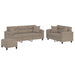 Set de canapele cu perne, 3 piese, gri taupe, microfibră - WALTI WALTI