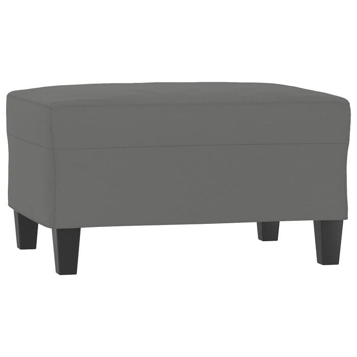 Set de canapele cu perne, 3 piese, gri închis, microfibră - WALTI WALTI