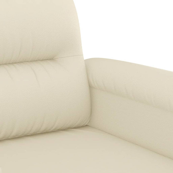 Set de canapele cu perne, 2 piese, crem, piele ecologică - WALTI WALTI