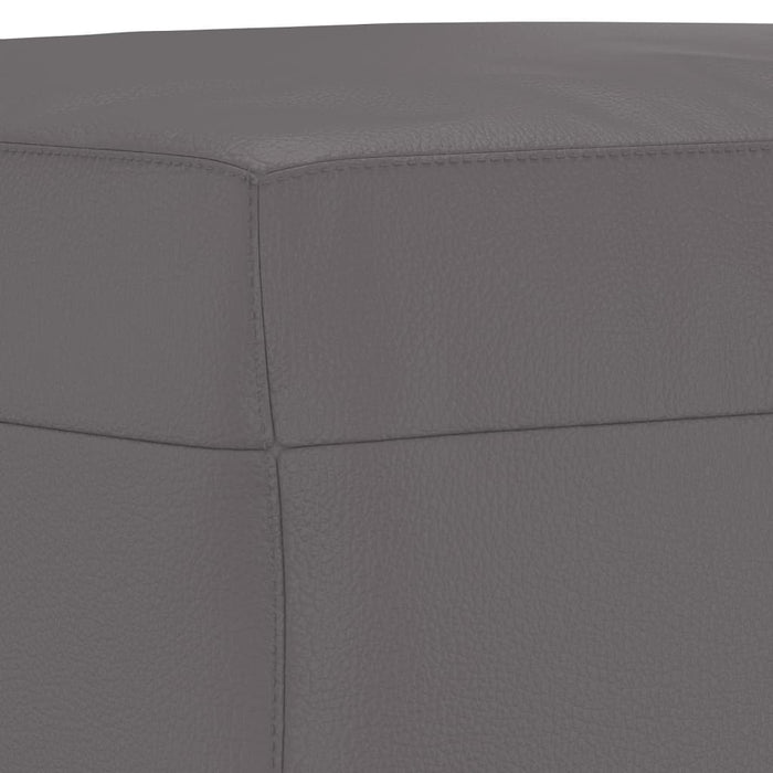 Set de canapele cu perne, 3 piese, gri, piele ecologică WALTI