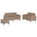 Set de canapele cu perne, 3 piese, cappuccino, piele ecologică - WALTI WALTI