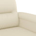 Set de canapele cu perne, 3 piese, crem, piele ecologică - WALTI WALTI