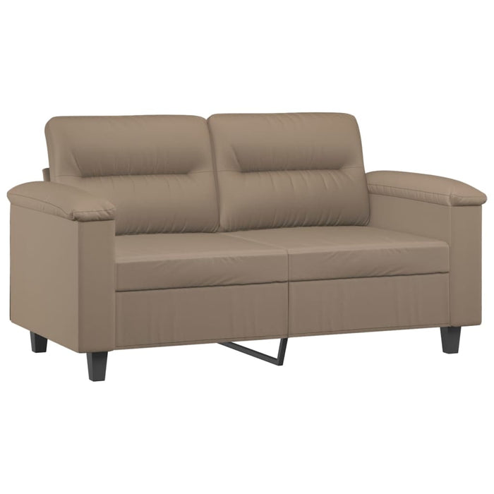 Set de canapele cu perne, 3 piese, cappuccino, piele ecologică - WALTI WALTI