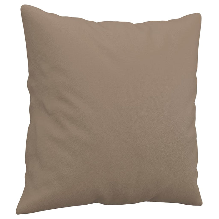 Set de canapele cu perne, 3 piese, cappuccino, piele ecologică - WALTI WALTI