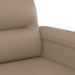 Set de canapele cu perne, 3 piese, cappuccino, piele ecologică - WALTI WALTI