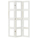 Paravan cameră 3 panouri, alb, lemn masiv paulownia - WALTI WALTI
