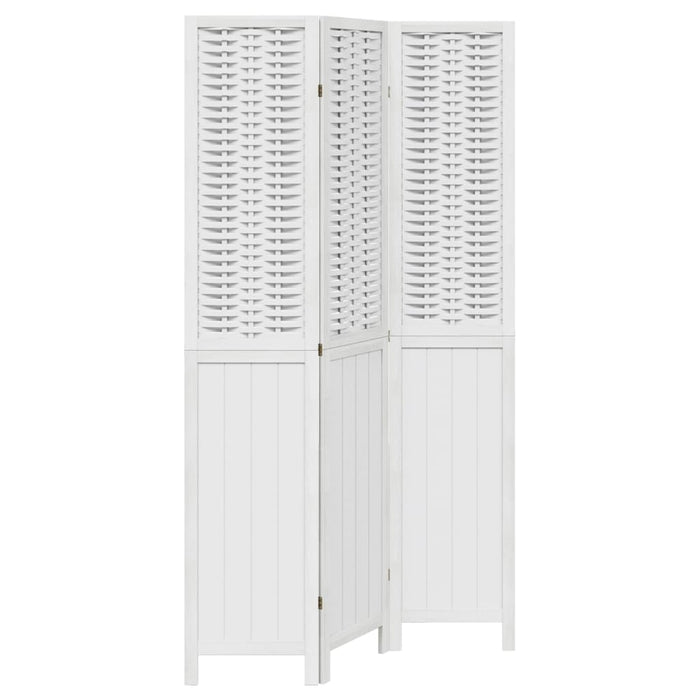 Paravan cameră 3 panouri, alb, lemn masiv paulownia - WALTI WALTI