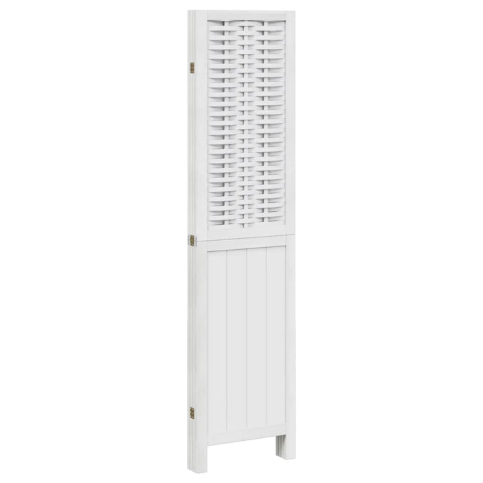 Paravan cameră 4 panouri, alb, lemn masiv paulownia - WALTI WALTI