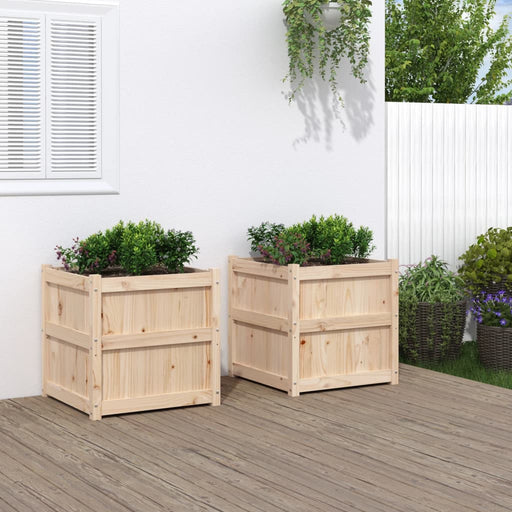 Jardiniere de grădină, 2 buc., lemn masiv de pin - WALTI WALTI