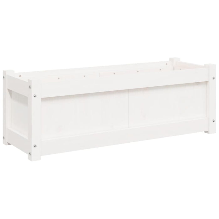 Jardinieră de grădină, alb, 90x31x31 cm, lemn masiv de pin - WALTI WALTI