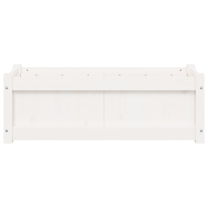 Jardinieră de grădină, alb, 90x31x31 cm, lemn masiv de pin - WALTI WALTI