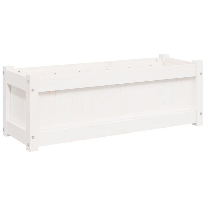 Jardinieră de grădină, alb, 90x31x31 cm, lemn masiv de pin - WALTI WALTI