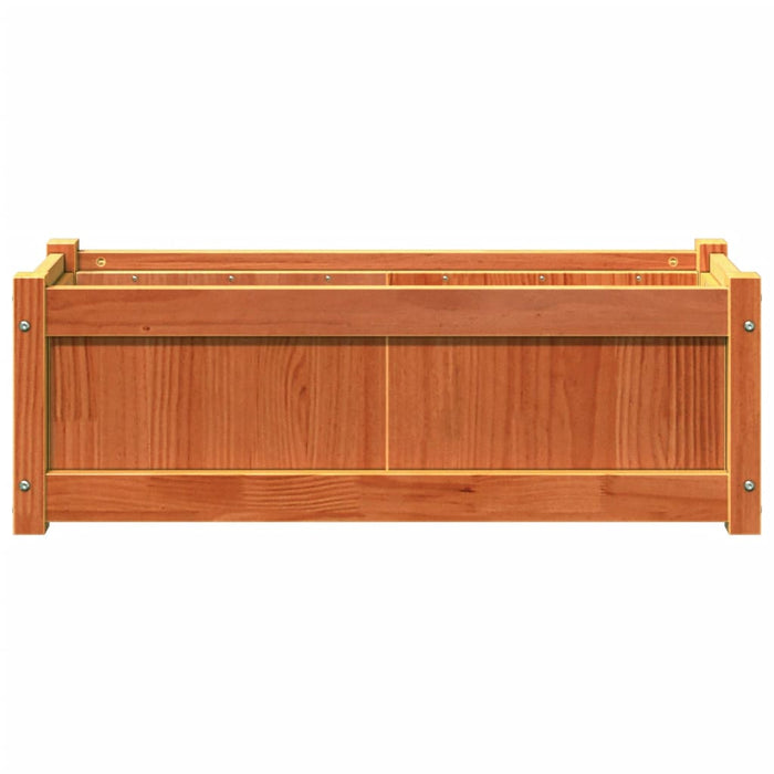 Jardinieră de grădină, maro ceruit, 90x31x31 cm, lemn masiv pin - WALTI WALTI