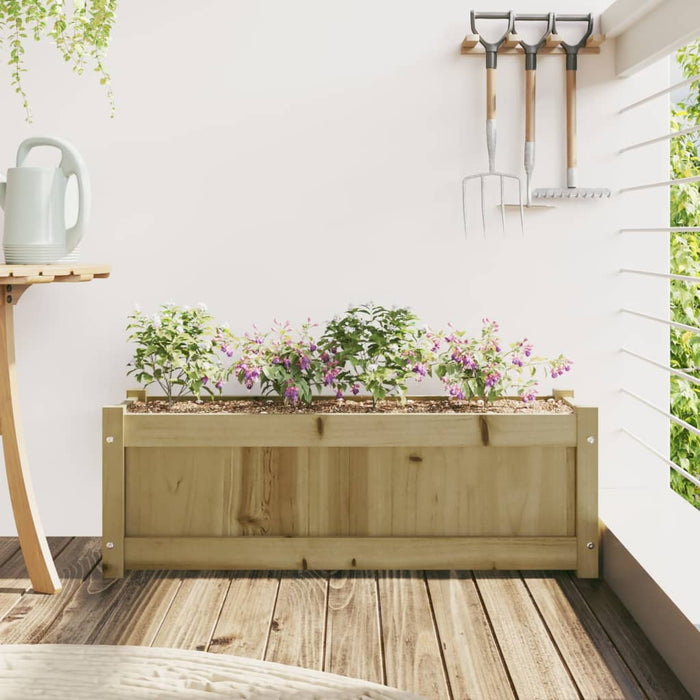 Jardinieră de grădină, 90x31x31 cm, lemn de pin impregnat - WALTI WALTI