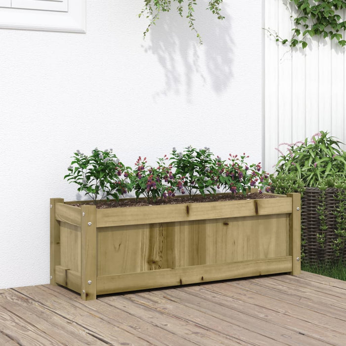 Jardinieră de grădină, 90x31x31 cm, lemn de pin impregnat - WALTI WALTI