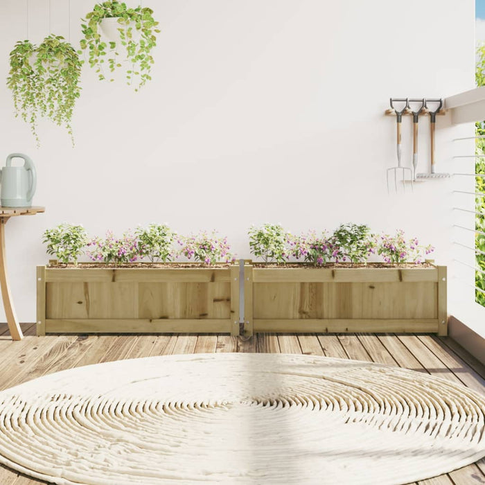 Jardiniere de gradina , 2 buc., lemn de pin impregnat - WALTI WALTI