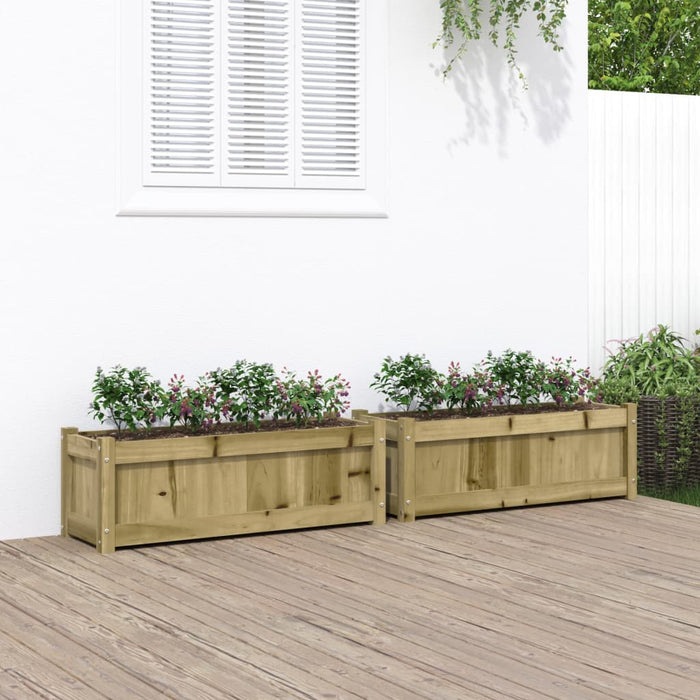 Jardiniere de gradina , 2 buc., lemn de pin impregnat - WALTI WALTI