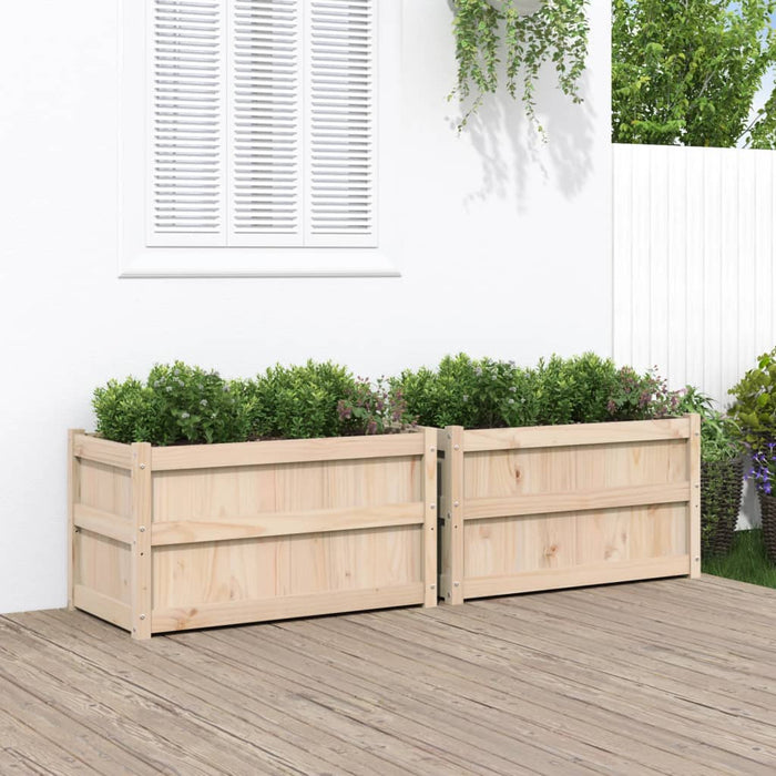 Jardiniere de grădină, 2 buc., lemn masiv de pin - WALTI WALTI