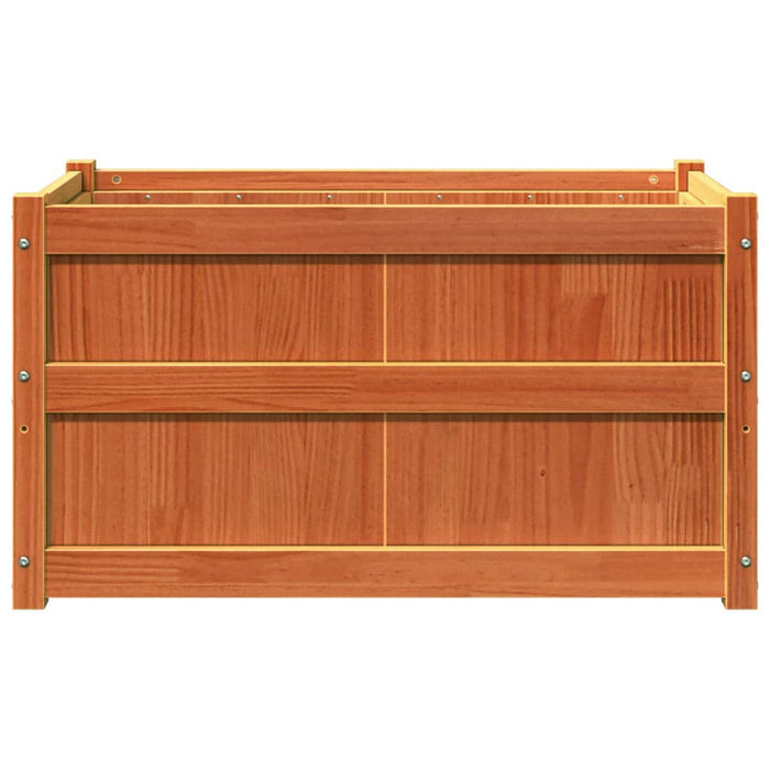 Jardinieră de grădină, maro ceruit, 90x50x50 cm, lemn masiv pin - WALTI WALTI