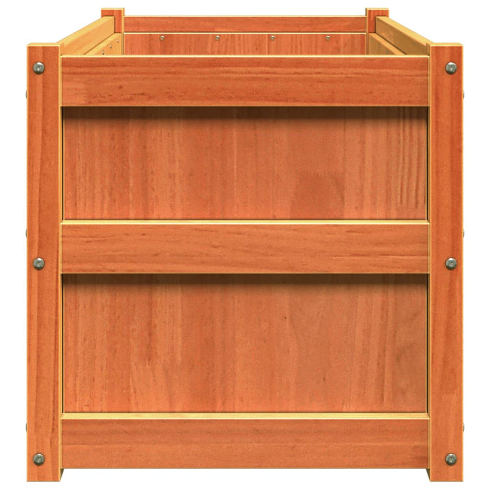 Jardinieră de grădină, maro ceruit, 90x50x50 cm, lemn masiv pin - WALTI WALTI