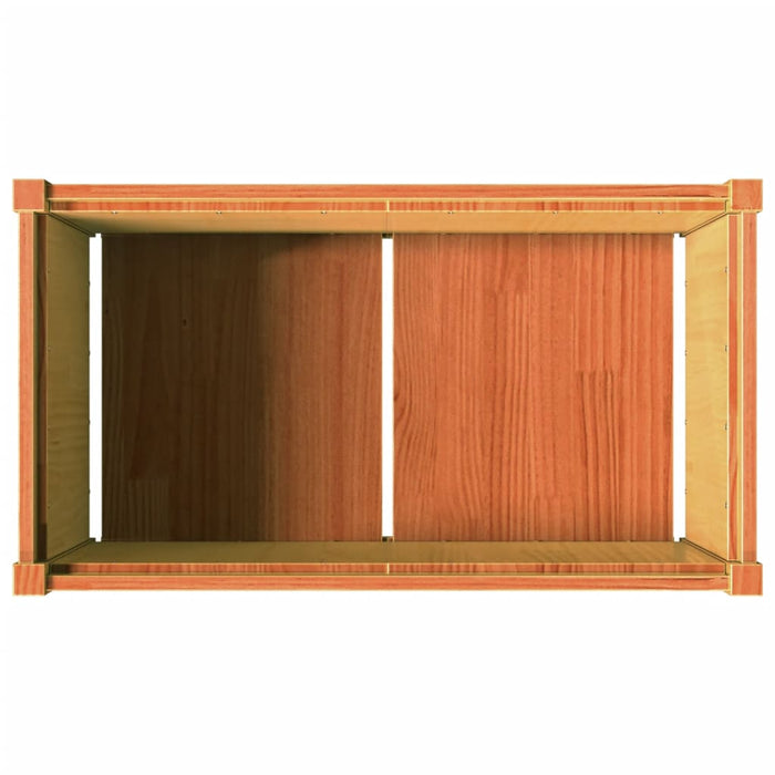 Jardinieră de grădină, maro ceruit, 90x50x50 cm, lemn masiv pin - WALTI WALTI