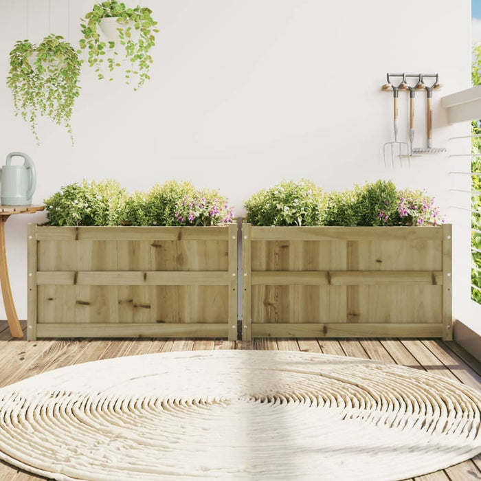 Jardiniere de gradina , 2 buc., lemn de pin impregnat WALTI