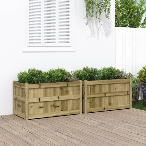 Jardiniere de gradina , 2 buc., lemn de pin impregnat - WALTI WALTI
