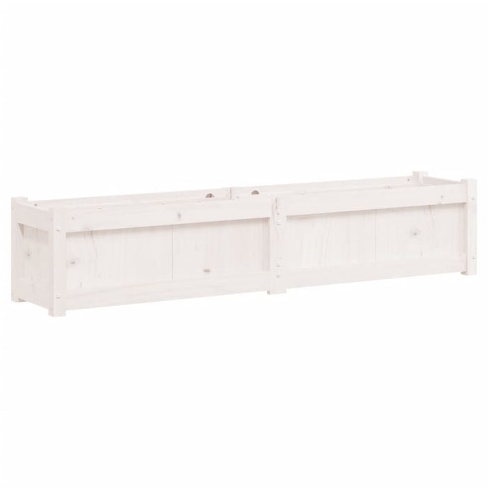 Jardinieră de grădină, alb, 150x31x31 cm, lemn masiv de pin - WALTI WALTI