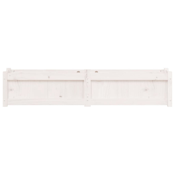 Jardinieră de grădină, alb, 150x31x31 cm, lemn masiv de pin - WALTI WALTI