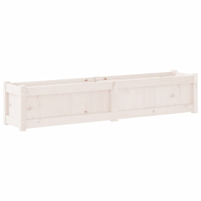 Jardinieră de grădină, alb, 150x31x31 cm, lemn masiv de pin - WALTI WALTI