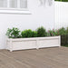 Jardinieră de grădină, alb, 150x31x31 cm, lemn masiv de pin - WALTI WALTI